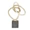 17" Gold Link Abstract Sculpture with Black Base